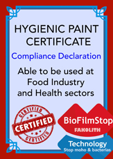 DISPAINT Hygienic Forte declaration of compliance and performance and CE Marking,