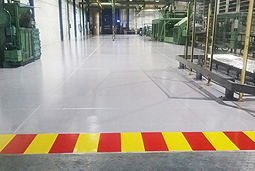 Painting floors and pavements in the food industry and health sectors with certified epoxy foodgrade paint for direct and indirect contact with food and beverages